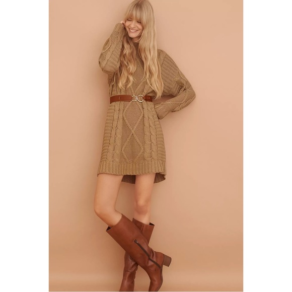 Anthropologie Amadi Leah Cable-Knit Sweater Dress NWT SZ XL - Picture 3 of 16
